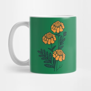 Marigold Flowers 70s vintage Mug